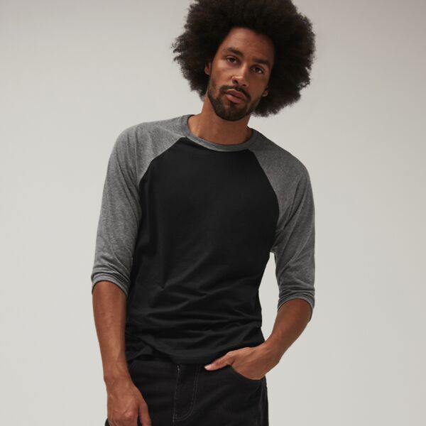 3/4 Sleeve Baseball Shirt by Bella & Canvas Thumbnail